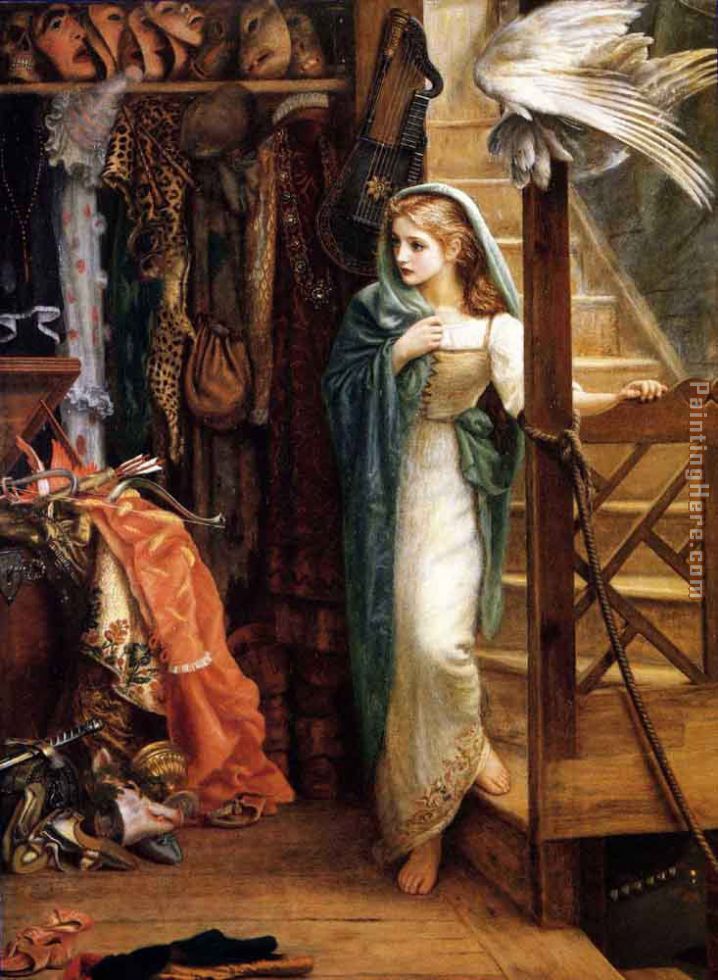 The Property Room painting - Arthur Hughes The Property Room art painting